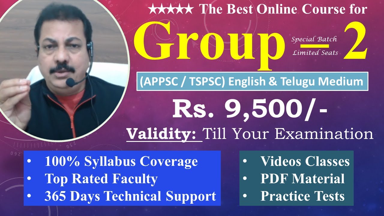 Group 2 Online Coaching for APPSC/TSPSC | Preparation Strategy, 100% Syllabus, Material, Test Series