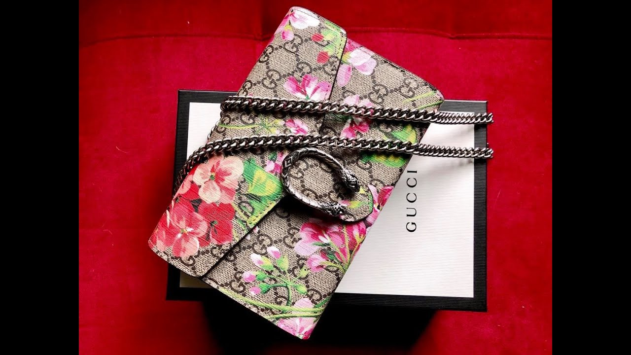 dionysus blooms print mini chain bag