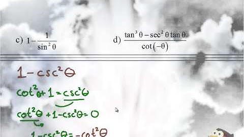 Simplifying Trigonometric Expressions Part 2