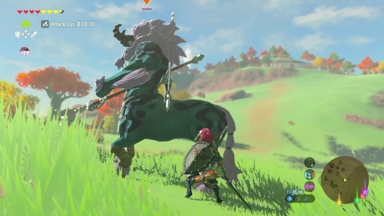 ZELDA BREATH OF THE WILD LINK VS CENTALEON - YouTube