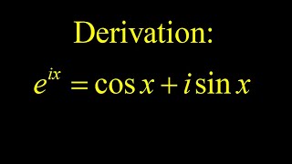 Euler's formula power series derivation.  Application to e^(i*pi)=-1 derivation.