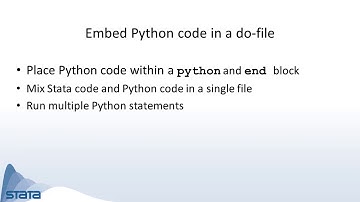 New in Stata 16: Python integration
