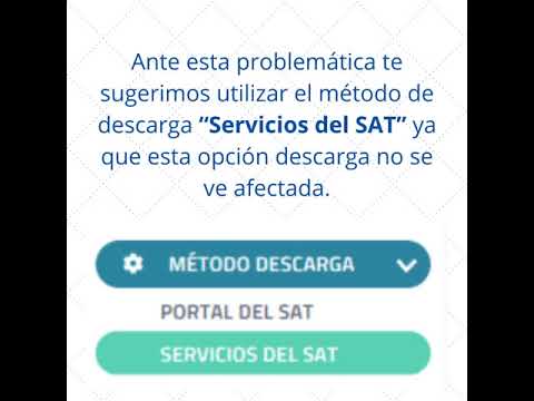 Problemas en el Método de Descarga desde el Portal del SAT
