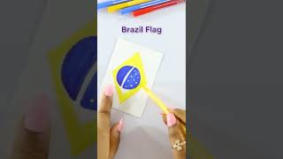 Brazil Flag Drawing Easy || How to Draw Brazil Flag #Shorts