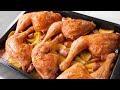 Pollo al Horno Asado con Patatas al Ajillo - Receta muy Fácil, Económica y Abundante