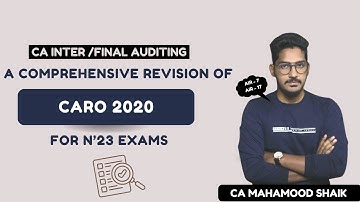 QUICK REVISION OFCARO 2020 IN ENGLISH FOR NOV