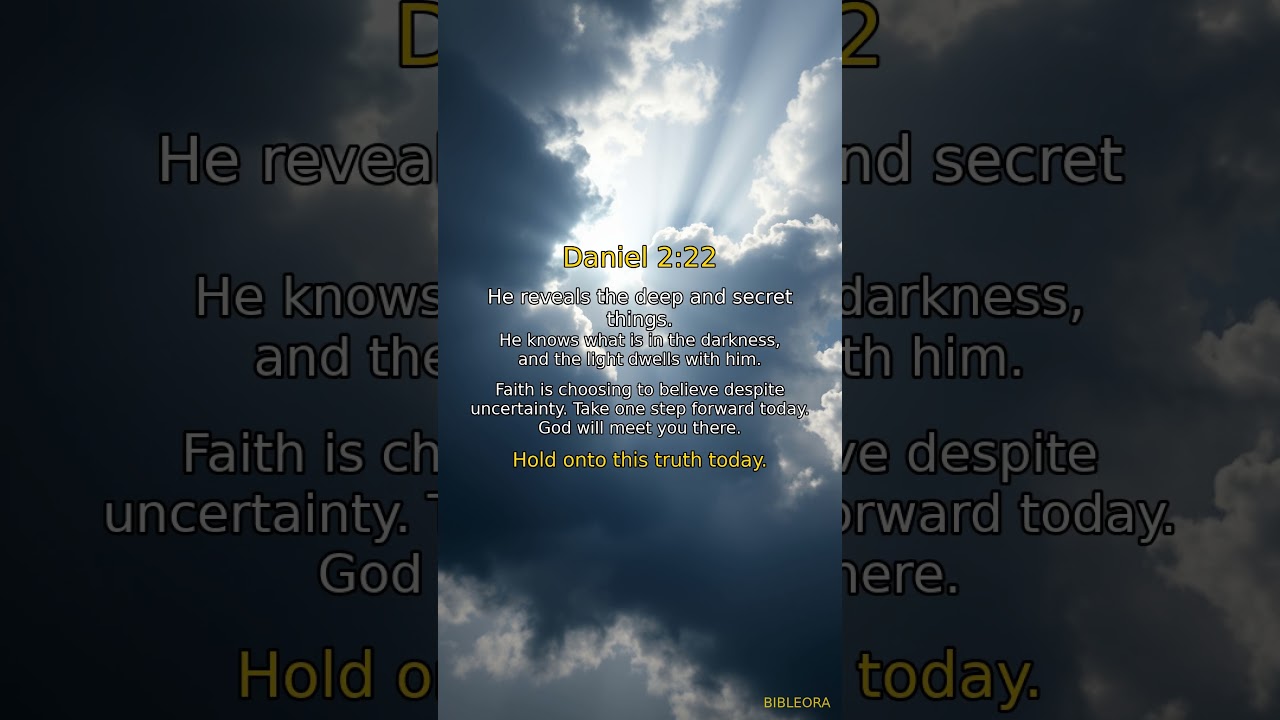 ✝️ POWERFUL SCRIPTURE: Strengthen Your Faith | Daniel 2:22 #shorts