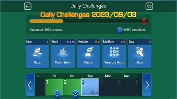 【Microsoft Minesweeper Online】  Daily Challenges Sep 03, 2023