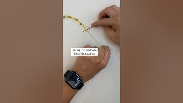 How to knot next to a bead - single thread knotting #diy #bracelet #necklace
