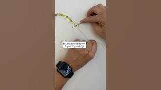 How to knot next to a bead - single thread knotting #diy #bracelet #necklace