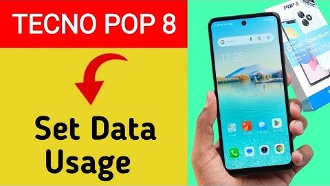 How to set data usege Tecno Pop 8, data limit Kaise lagaen