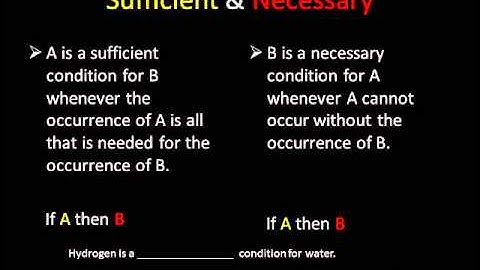 Conditionals, & Necessary & Sufficient Conditions