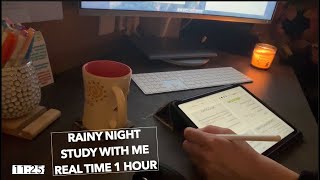 Rainy Night Study With Me 1 Hour Dental Student
