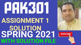 pak301 assignment 1 solution spring 2021 ~ pak301 assignment 1