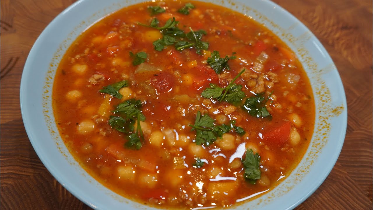 Zupa z ciecierzycy i mięsa mielonego  ZDROWA I PYSZNA
