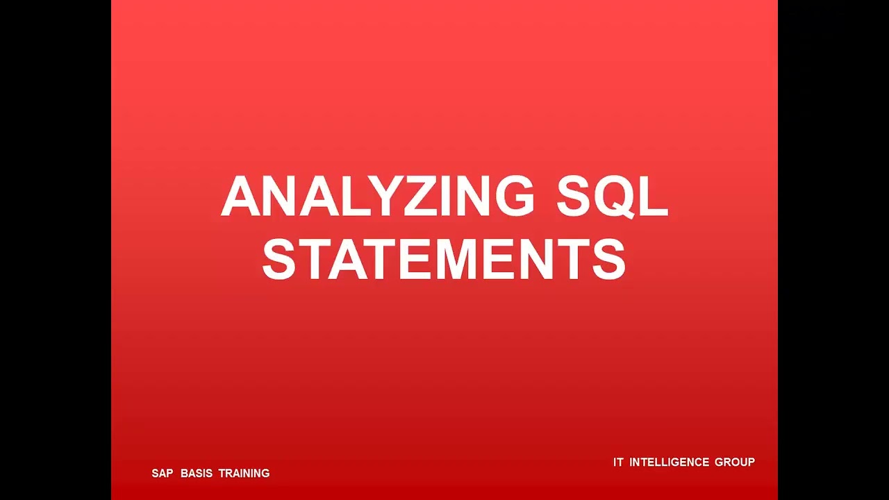 SAP CBO SQL Cache Analysis