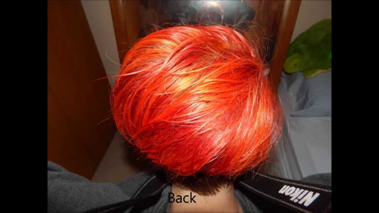 Dying My Hair Red With Orange Highlights Youtube