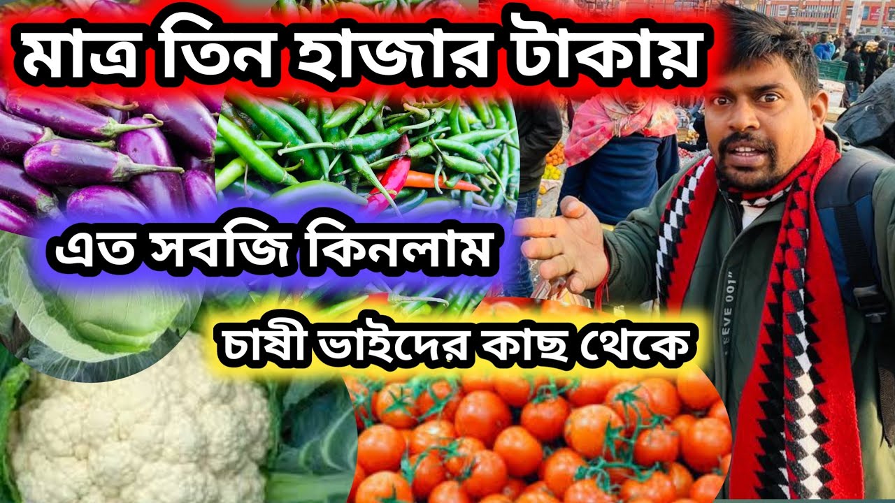 প্রচুর সবজি কিনলাম চাষী ভাইদের কাছ থেকে মাত্র তিন হাজার টাকায় || vegetable wholesale market #sabji