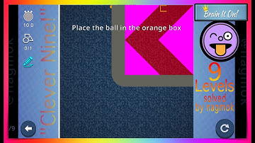 Brain It On! Community "चतुर नौ!" (CLEVER NINE!)" 9 Player-Submitted Levels solved by nagmok