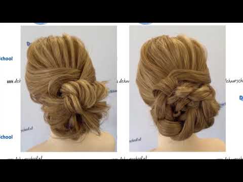 2 x makkelijke en snelle lage knot, 2 x quick and easy low bun