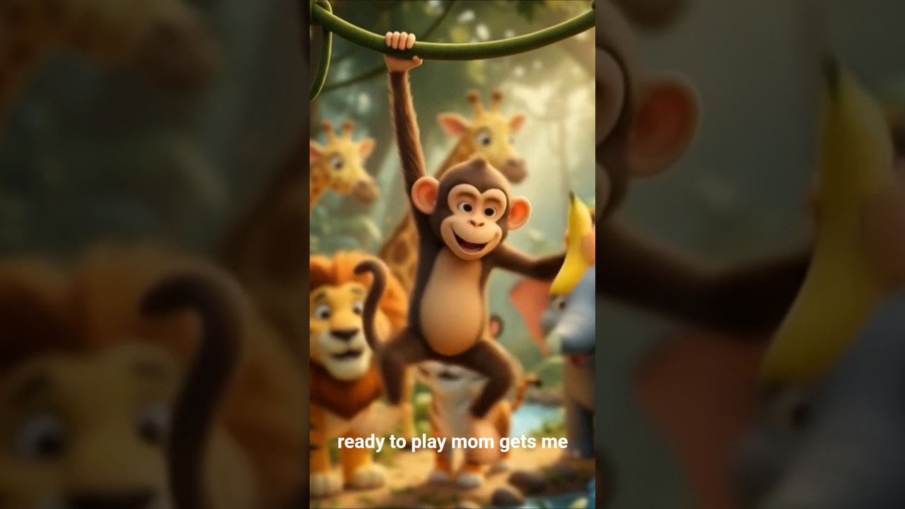 Jungle Animals Dance Party 🦁💃 | The Banana Song Cartoon for Kids #shorts #yshorts #viral