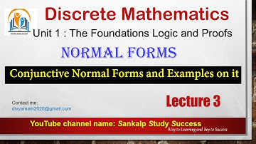 1.3 Conjunctive Normal Forms and Examples of CNF || Discrete Mathematics   CSE,IT,GATE