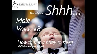 Dulcet & elongated shushing baby to relaxed sleeping baby - Black screen - Shhh - Male sound screenshot 1