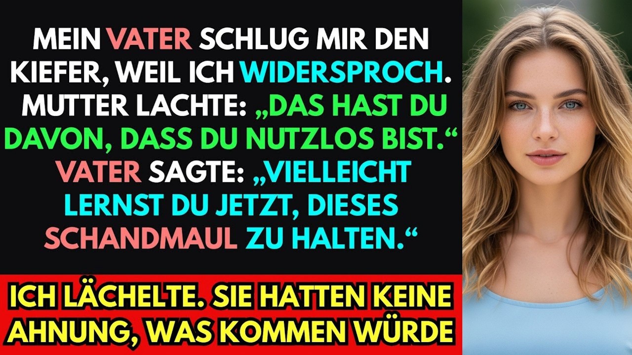 Vater brach mir den Kiefer, weil ich widersprach–Mama lachte: Lernst du, dein freches Maul zu halten