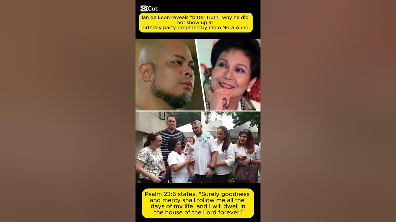 Ian de Leon reveals "bitter truth" why he did not show up@ birthday party prepared by her mom Nora