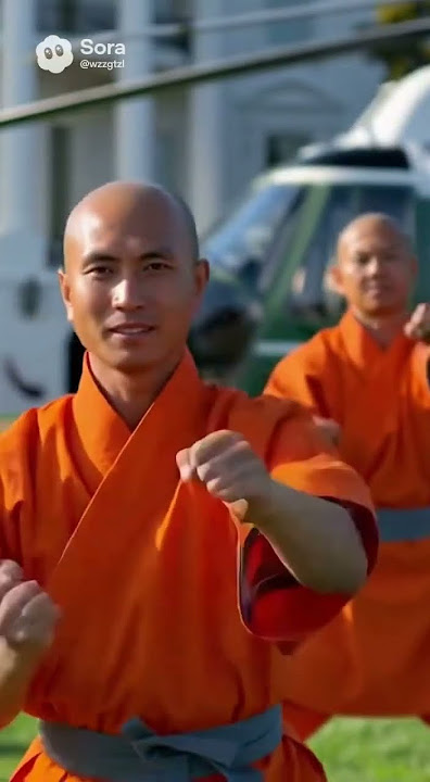 少林武僧 白宫门前练功夫! 少林武僧 白宫门前练功夫!