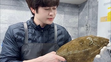 #광어 손질 làm sạch máu và phi lê cá bơn dẹt,loài cá quốc dân của Hàn Quốc @VanhuongTran-1989 #sashimi