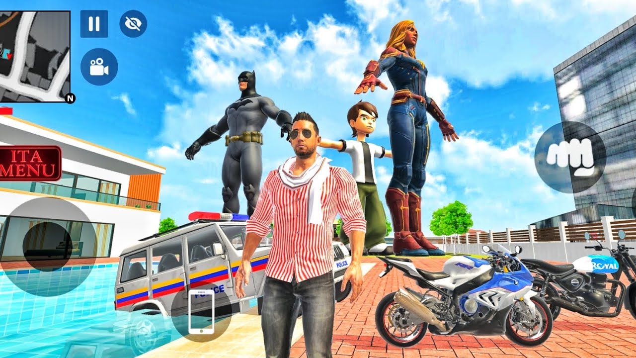 Car Bike Game: Franklin ordered an Indian Tractor and drives a new Indian Police SUV in the game