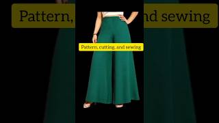 Sew Palazzo pants in 10 minutes #Shorts #ShortVideo #Pattern #Sewing