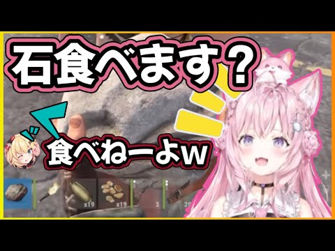 【 ホロ鯖RUST 】先輩(はあちゃま)に石でも食べるかとママみを出す博衣こより【  ホロライブ 切り抜き holoX 赤井はあと hololive ゲーム実況 】