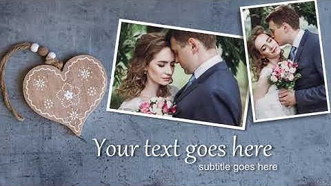 Wooden Heart Title Slide for Photopia