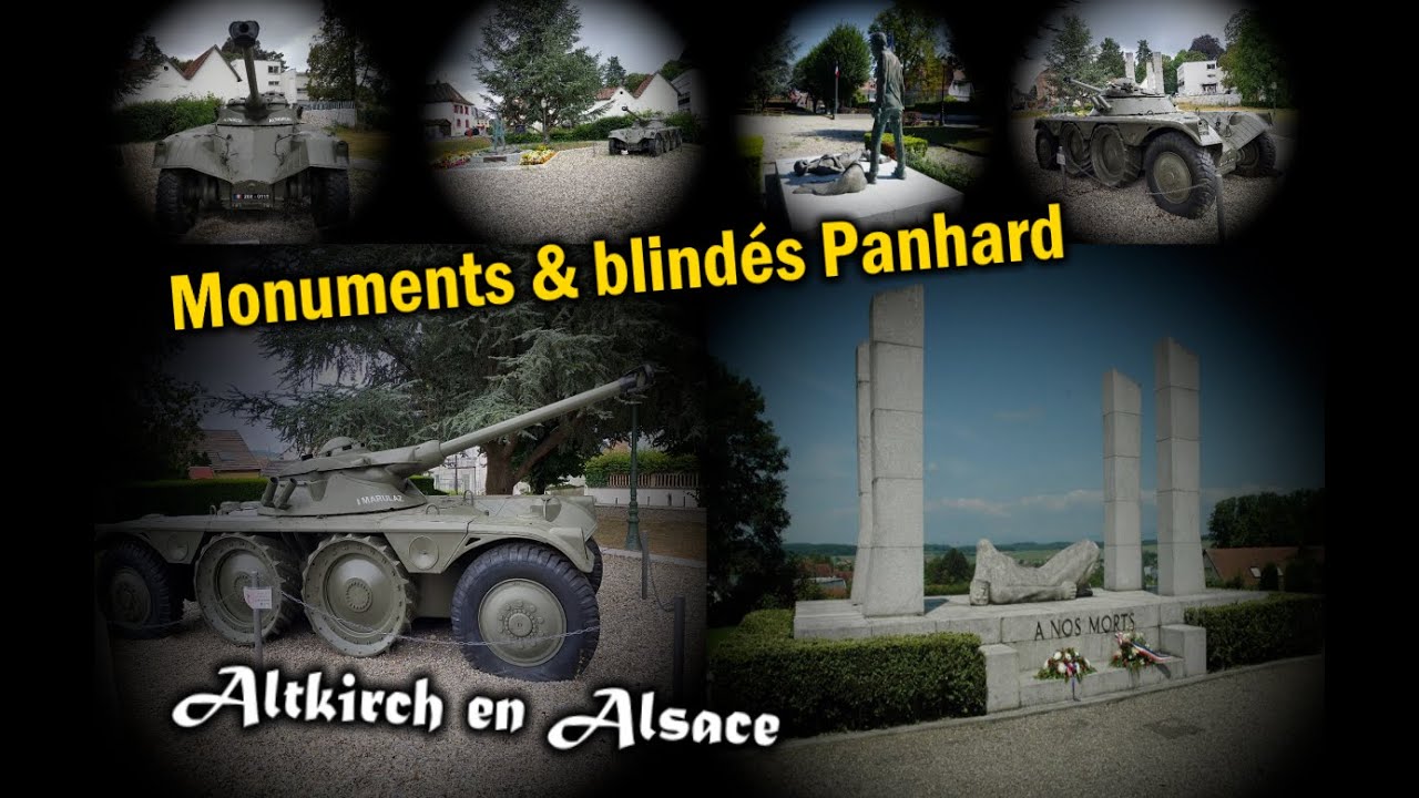 Altkirch : le monument aux morts & blindés Panhard