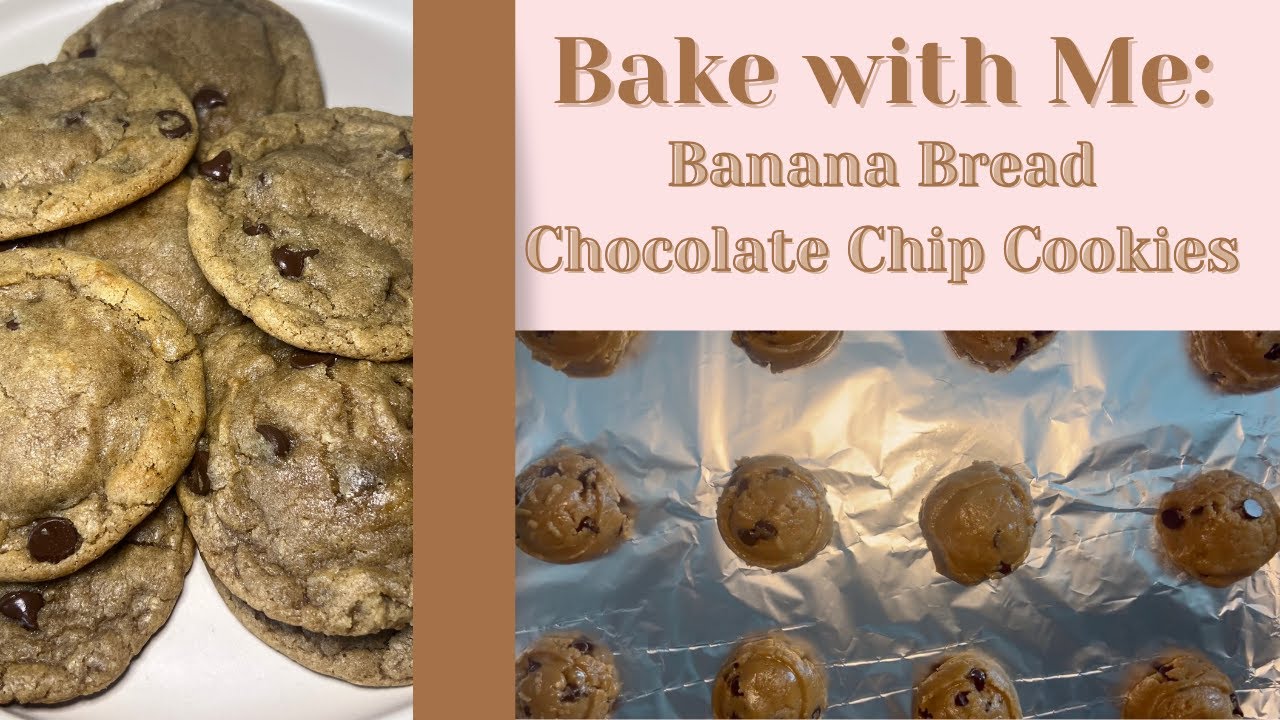 Banana Bread Chocolate Chip Cookies | Bake w/Me | NADIYAH