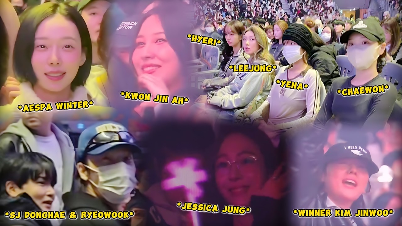 Idols spotted at I-DLE’s concert in Seoul D-1 (ft. AESPA WINTER, HYERI, LEEJUNG, YENA, CHAEWON)