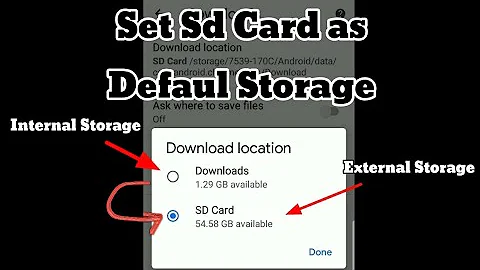 How to set Sd Card as a default storage for Android.