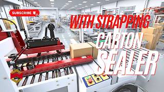WIN-WIN PACK Automatic Flap Folding Carton Sealing & Strapping Machine #cartonsealer #strapping Wealth
