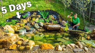 DIY Budget Ecosystem Pond  Solo Build in 5 Days by Hand