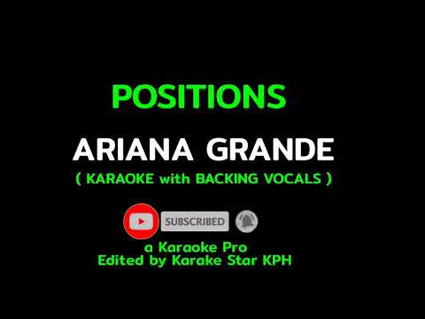 Ariana Grande Positions KARAOKE With BACKING VOCALS 