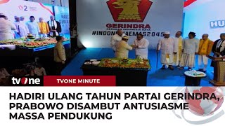 Download lagu Prabowo Hadiri HUT Gerindra, Prabowo Disambut Antusiasme Massa Pendukung | tvOne Minute