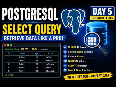 PostgreSQL Day 5 | SELECT Query in PostgreSQL | Retrieve Data Like a Pro