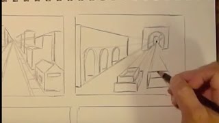 Using thumbnail sketches to plan a perspective drawing