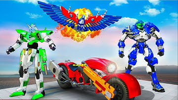 Flying Limo Police Helicopter Car Robot Games#17