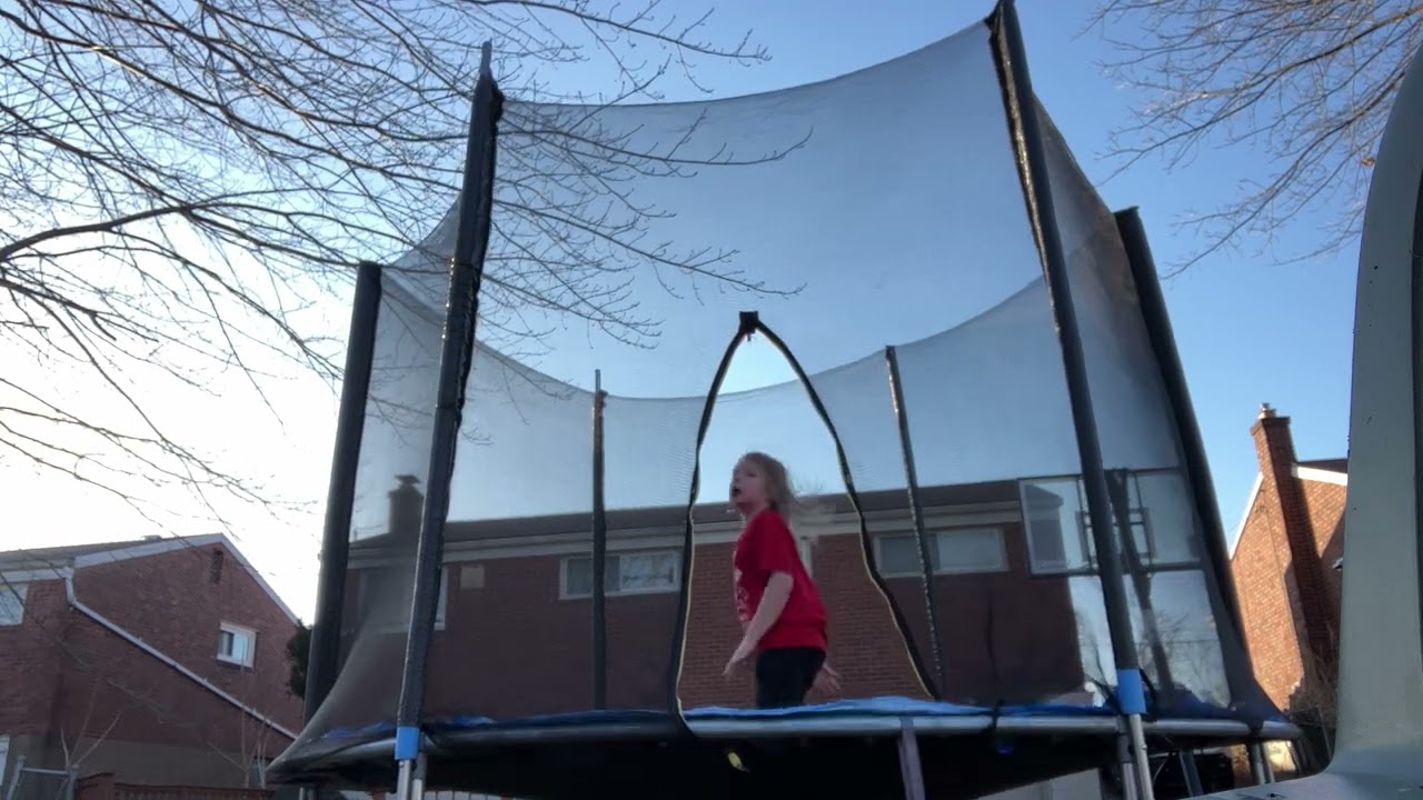 Teaching you how to do a new trick on the trampoline!!!￼