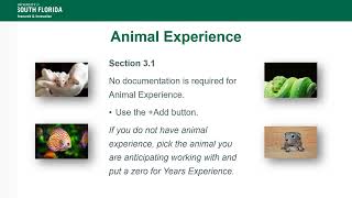 USF IACUC Researcher Certification Documentation Requirements