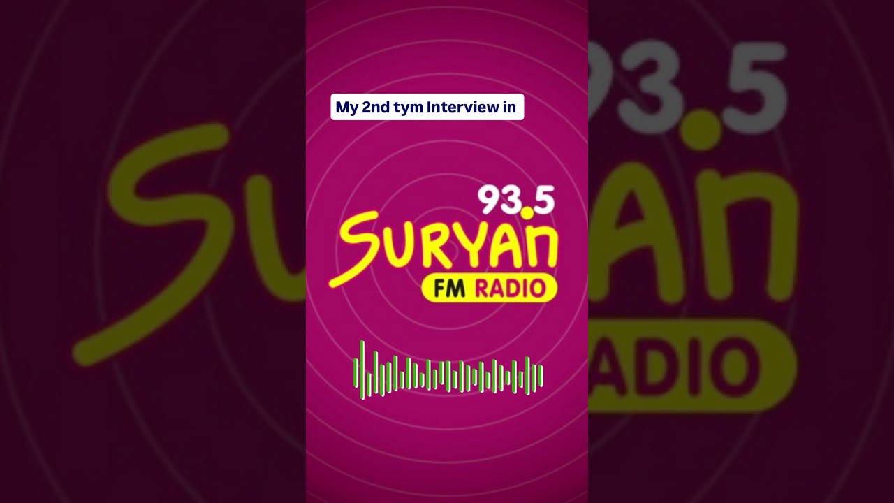 Interview in suryan fm - myself live painting artist ✨