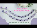 Cara membuat gelang spiral swarovski || diy tutorial bracelet spiral swarovski || beaded bracelet